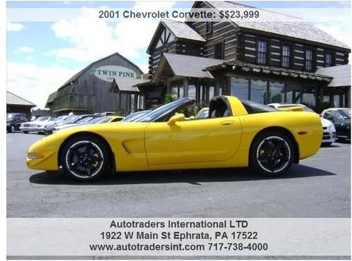 2001 chevrolet corvette millenium yellow 409 horsepower