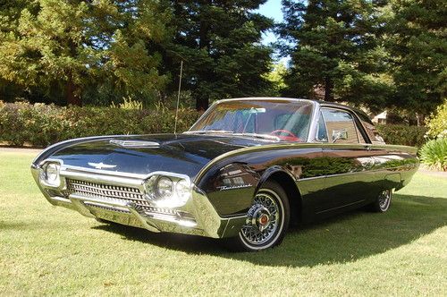 1962 rare ford thunderbird with ac &amp; factory wire whls, black/red