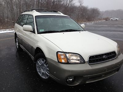 2004 subaru legacy outback limited winter white-dual sunroofs-nr.29mpg-gorgeous!