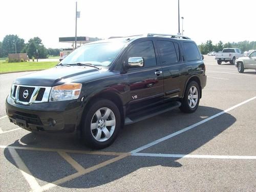 2008  nissan armada le 90,k miles dvd 3 row nav. leather loaded one owner
