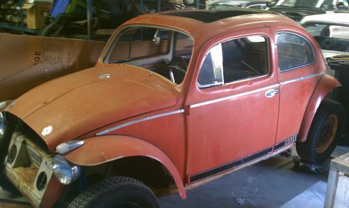 1958 beetle project,rag top,barn find baja,semaphores,euro style,rare model!!!