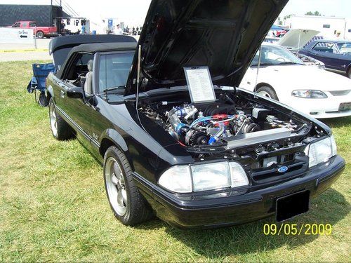 Supercharged sleeper ford mustang 1989 lx convertible black vert very clean
