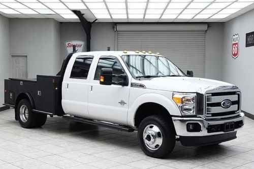 2012 ford f350 diesel 4x4 dually utility bed lariat heated leather crew 1 owner