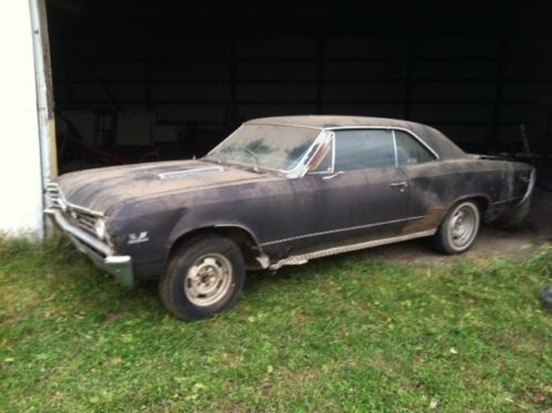 1967 67 chevelle ss396 350 hp 4sp. all original barn find project car