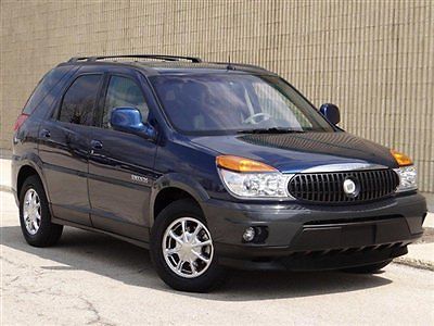 2003 buick rendezvous cxl awd blue/gry lthr only 39k 1-owner pdc on-star 3rd row