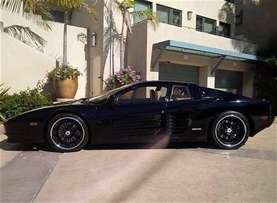 1990 ferrari testarossa black tan classic rare beauty v12 power