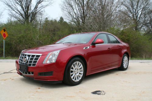 2012 cadillac cts red 4 door sedan leather interior - financing available