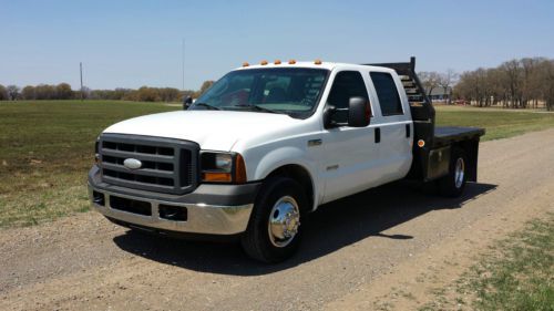 Ford f-350 crew cab flat bed power stroke dual wheel ford dealer inspected