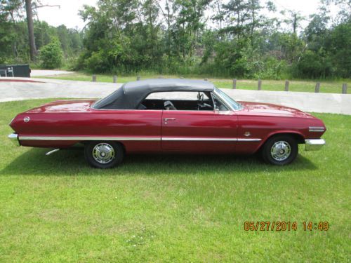 1963 chevrolet impala ss convertible 409/425hp 4 speed/ 2 4bbl&#039;s qb code