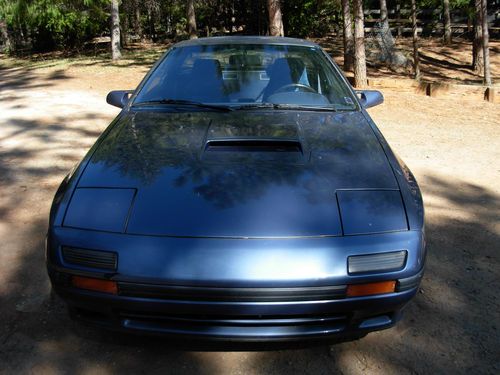 1987 mazda rx-7 turbo ii blue sports car 1.3 l turbo charge 13 b  2nd gen.