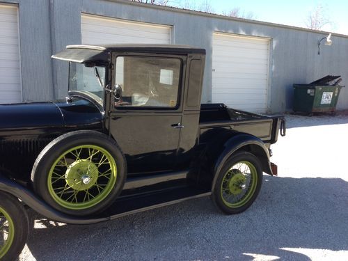 1928 model a ford truck, black