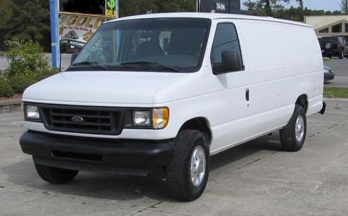 2003 ford e350 7.3l diesel heavy duty extended cargo van.. 2 owner's.. clean..