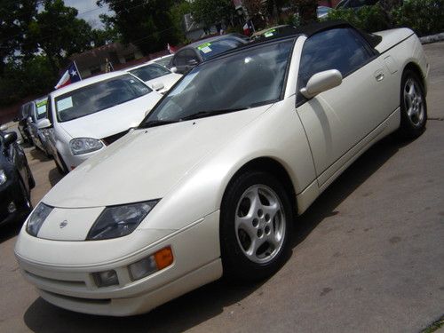 1993 nissan 300zx convertible auto 80k miles pearl white leather clean carfax