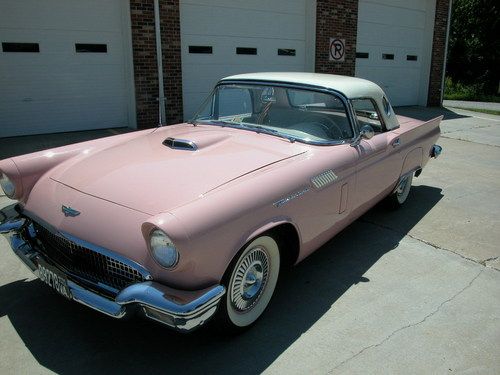 1957 ford thunderbird hard top convertible 2-door 5.1l restored desert rose