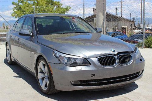 2010 bmw 528i damaged salvage low miles runs! loaded navigation export welcome!!