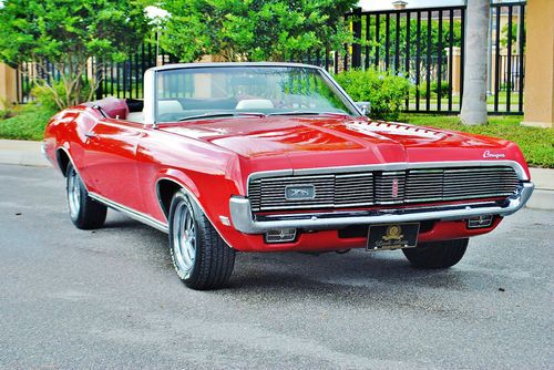 As nice as they get 1969 mercury cougar convertible 351 4 br fully restored mint