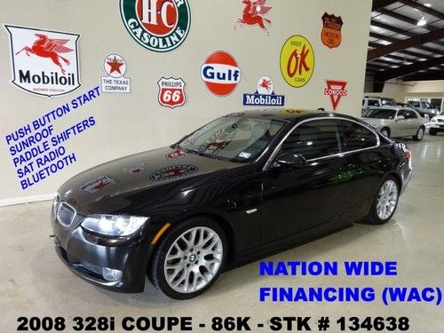 2008 328i,coupe,premium pkg,sunroof,lth,paddle shifters,18in whls,86k,we finance