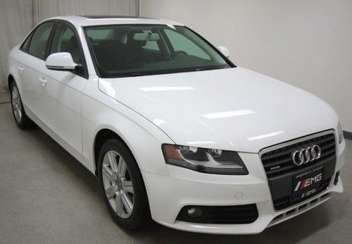 We finance! 09 white a4 premium 2.0t awd turbo auto leather sunroof clean carfax