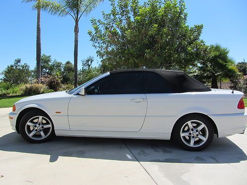 Beautiful, clean, white, bmw 325ci convertible, sports package, clean title.