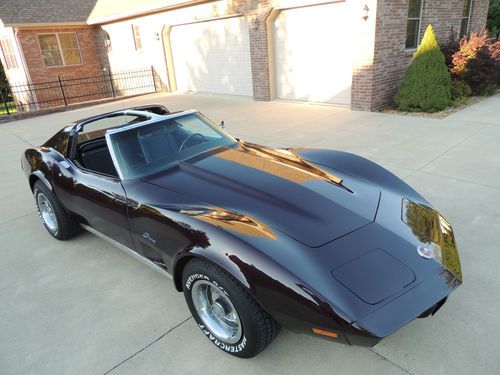 1974 corvette t-top numbers matching m-21 4 speed beautiful paint actual miles