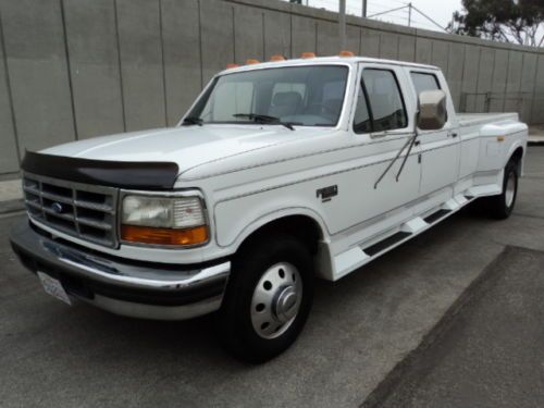 1994 ford f350xlt crew cab dually truck only 100k miles diesel v-8 no reserve!