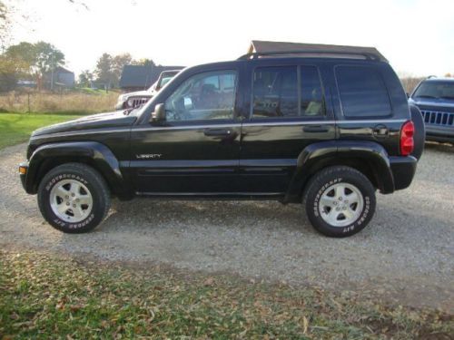 2004 jeep liberty limited black heated leather seats sunroof 4x4 4wd