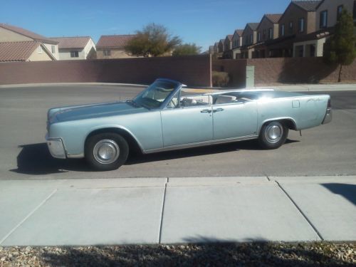 1964 lincoln continental convertible baby blue w/ ac