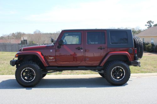 Jeep wrangler unlimited sahara 2008 off-road custom w/low miles, great condition