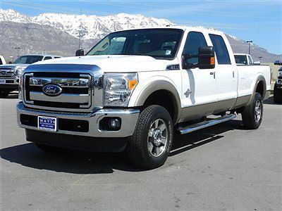 Ford crew cab lariat 4x4 powerstroke diesel leather longbed auto tow low miles