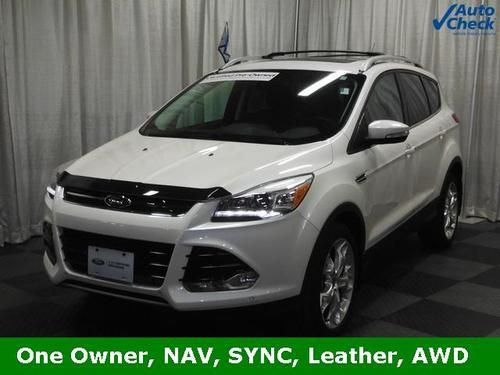 2013 ford escape titanium,we finance,white,leather,awd,ecoboost,ford certified