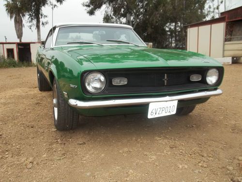1968 california camaro rally green rare