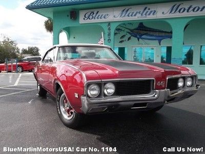 1969 classic red oldsmobile 442 2 door automatic new photos must see top down
