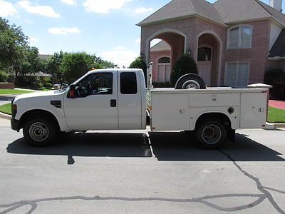 09 ford f350 superduty extended super cab 6.8l v10 utility bed dually