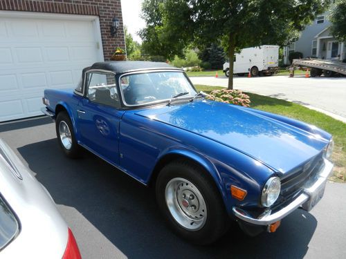 1976 tr-6 2 door convertible w/factory hard top and overdrive transmission