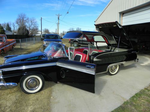 Very rare retractable hardtop fairlane/galaxy, black with red and white interior