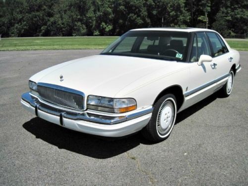 91 buick park avenue ultra loaded low miles white tan leather