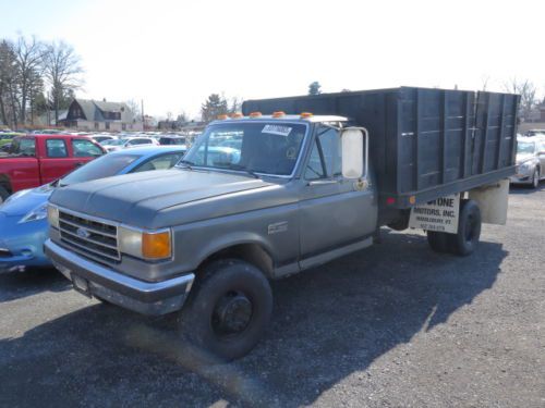 1990 ford f450 rack body truck - no reserve perfect farm truck - low miles