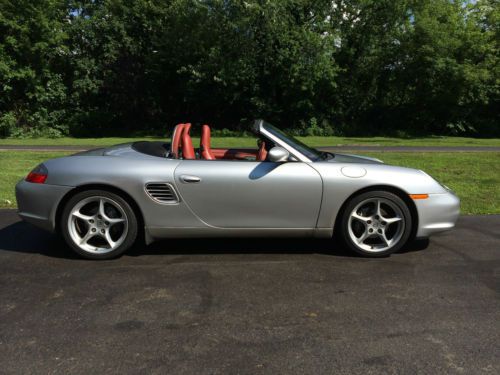 2004 porsche boxster red special leather--loaded! mint condition!