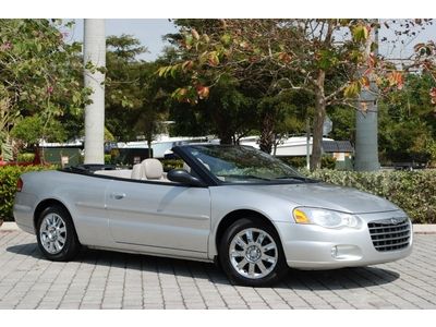 2004 chrysler sebring limited convertible low miles leather suede 6-cd chrome