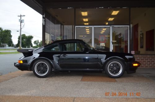 1986 porsche 930, black on black, turbo coupe. stunning and fast