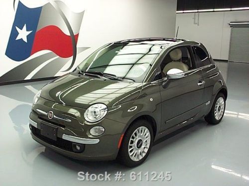 2013 fiat 500 lounge 5-speed glass roof htd leather 10k texas direct auto