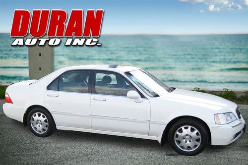 2004 acura rl premium sedan 4-door 3.5l factory navigation white on tan leather