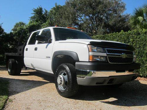 2005 chevy 3500 crew cab 4x4 4wd w/ warranty  flatbed florida 1 owner make offer