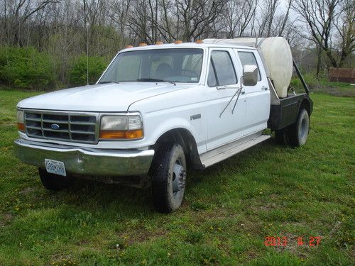 1997 ford f450 351 gas engine 146,000 miles flat bed crew cab ditch witch kansas