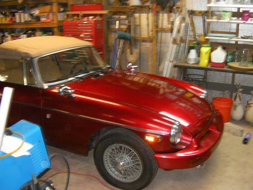 1977 mgb candy red completely  restored 2008