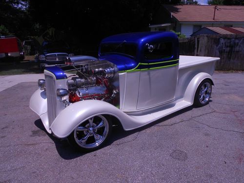 1936 chevrolet custom truck. all steel one of a kind. 408 ci supercharged