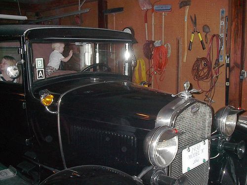 1930 2 door black sedan ford model a