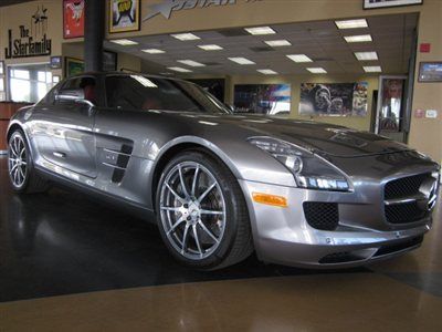 2011 mercedes benz sls amg imola grey with red interior