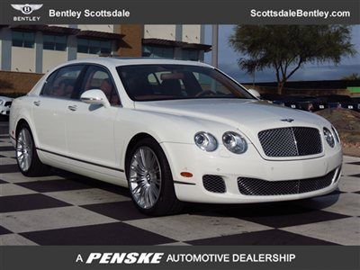 2010 bentley continental flying spur 4dr sdn speed -glacier white-saddle int-