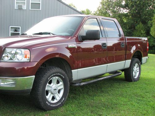 Ford f150 4x4 burgundy/gray two tone 4 door supercrew cab
